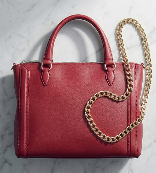 Crimson Chain Satchel