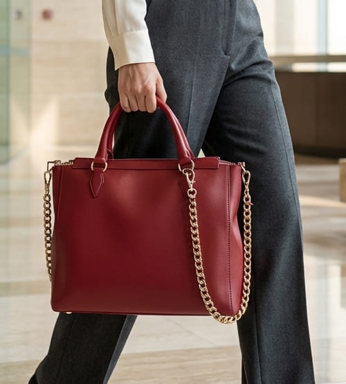 Crimson Chain Satchel 3