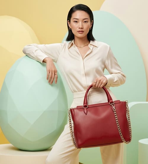 Crimson Chain Satchel 4