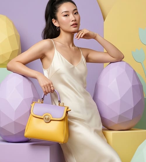 Lavender Accent Handbag 4