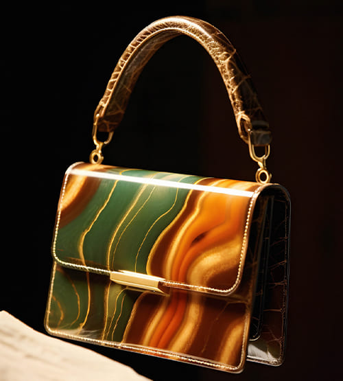 Marbled Flap Clutch